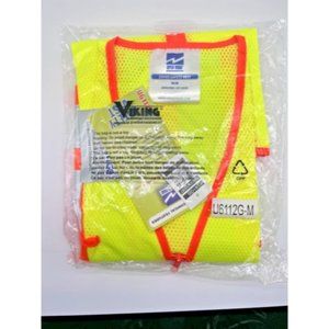 Viking U6112G-M Open  Road High Visibility Vest: Medium Zipper Closure, 4 Pocket